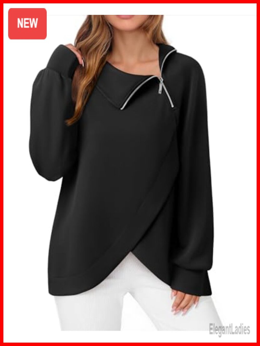 Quarter Zip Pullover Turtleneck Sweatshirt Lightweight Tunic Top